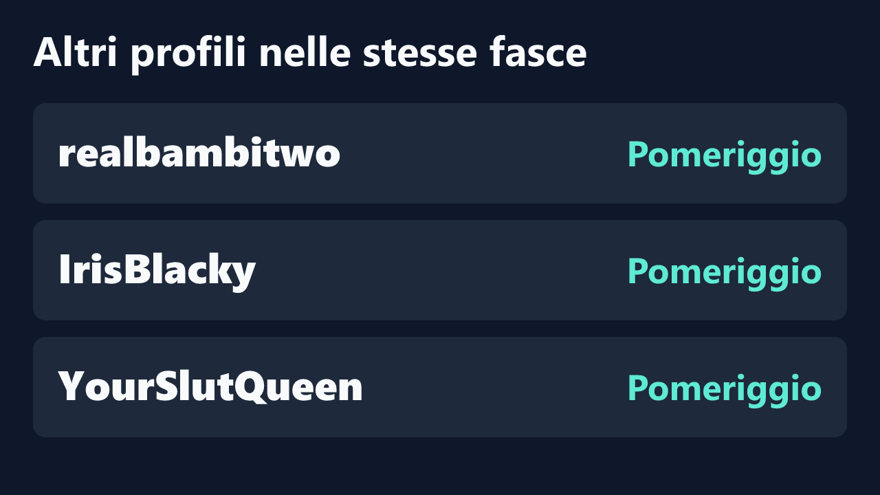 Profili con rilevazioni ripetute nelle stesse fasce orarie di Cristina02.