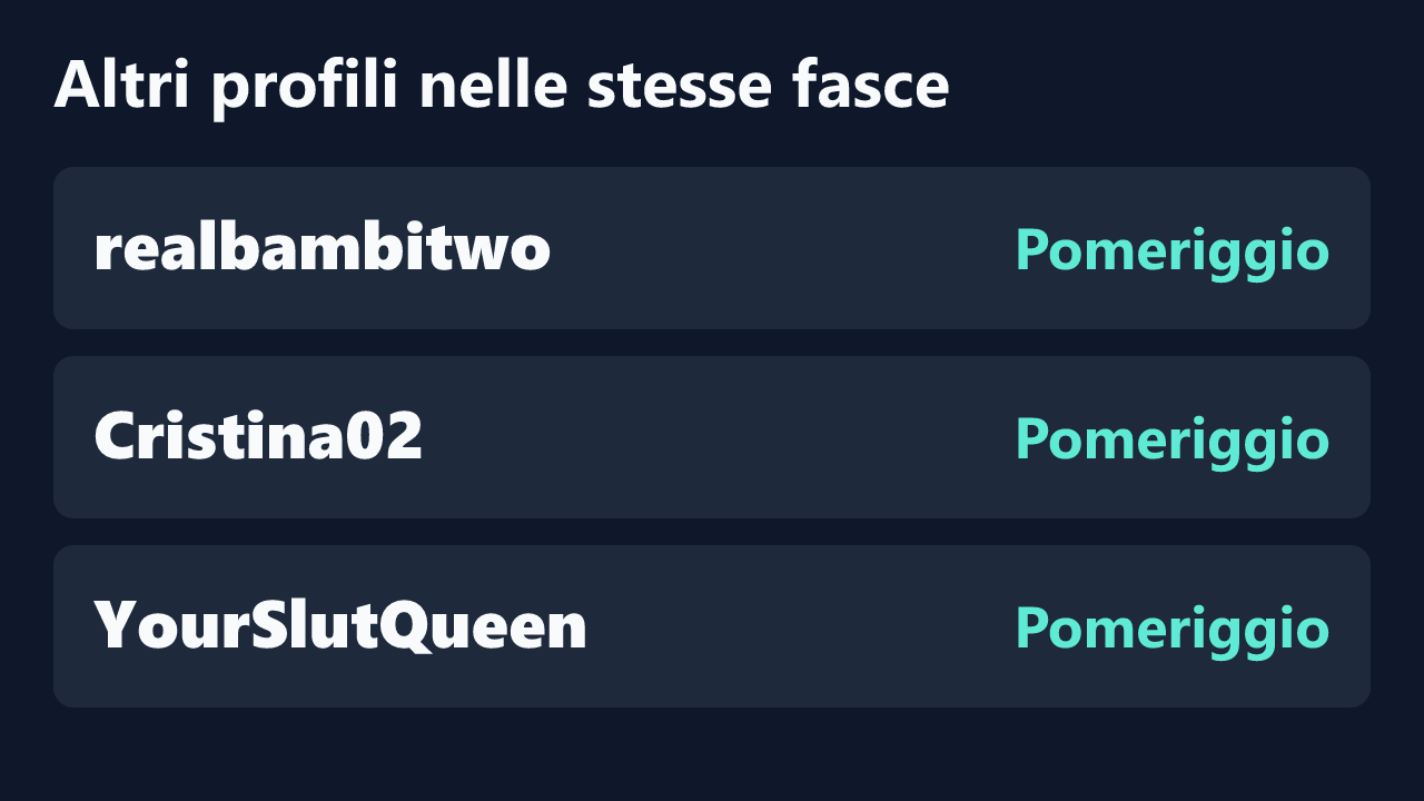 Profili con rilevazioni ripetute nelle stesse fasce orarie di IrisBlacky.