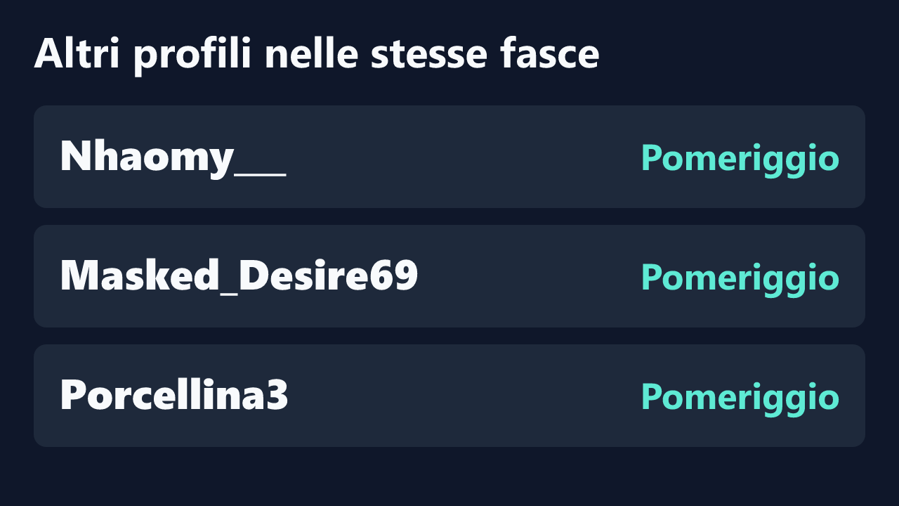 Profili con rilevazioni ripetute nelle stesse fasce orarie di babyarya_.