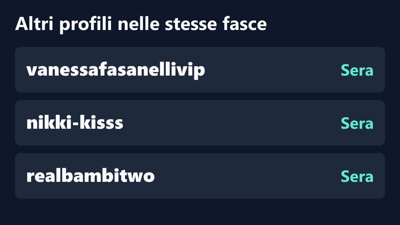 Profili con rilevazioni ripetute nelle stesse fasce orarie di emma_gattina2006.